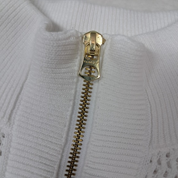 Varley Aurora Half Zip Sweater Women's XS White Activewear Open Knit High Neck - Picture 6 of 10